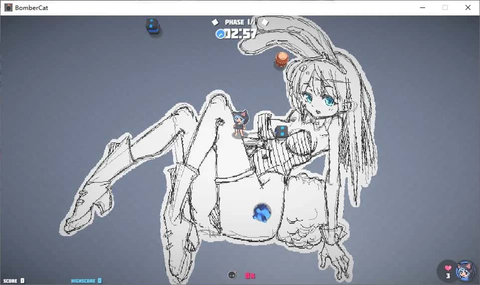 炸弹猫 Bomber Cat插画